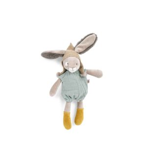 Trois Petits Lapins - Kleines Plüschtier Kaninchen Salbei
