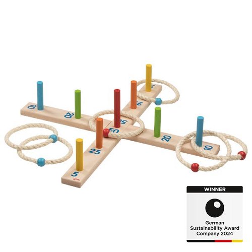 Jeu de Lancer d'Anneaux avec 6 Anneaux en Sisal